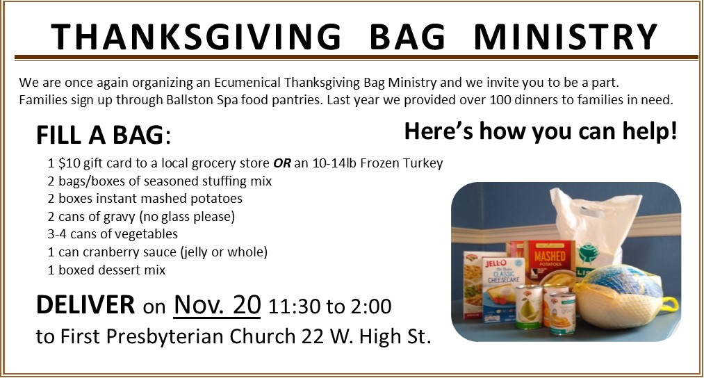 SERVE: Thanksgiving Bag Ministry